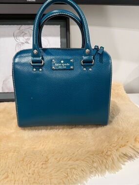kate spade Teal Pebbled Leather Satchel
